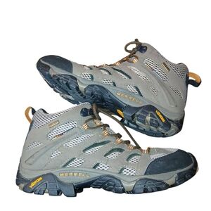 Merrell Gray Athletic Shoes with Ankle Support and Quick-Lace System